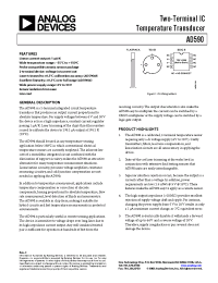 Datasheet AD590MH manufacturer Analog Devices